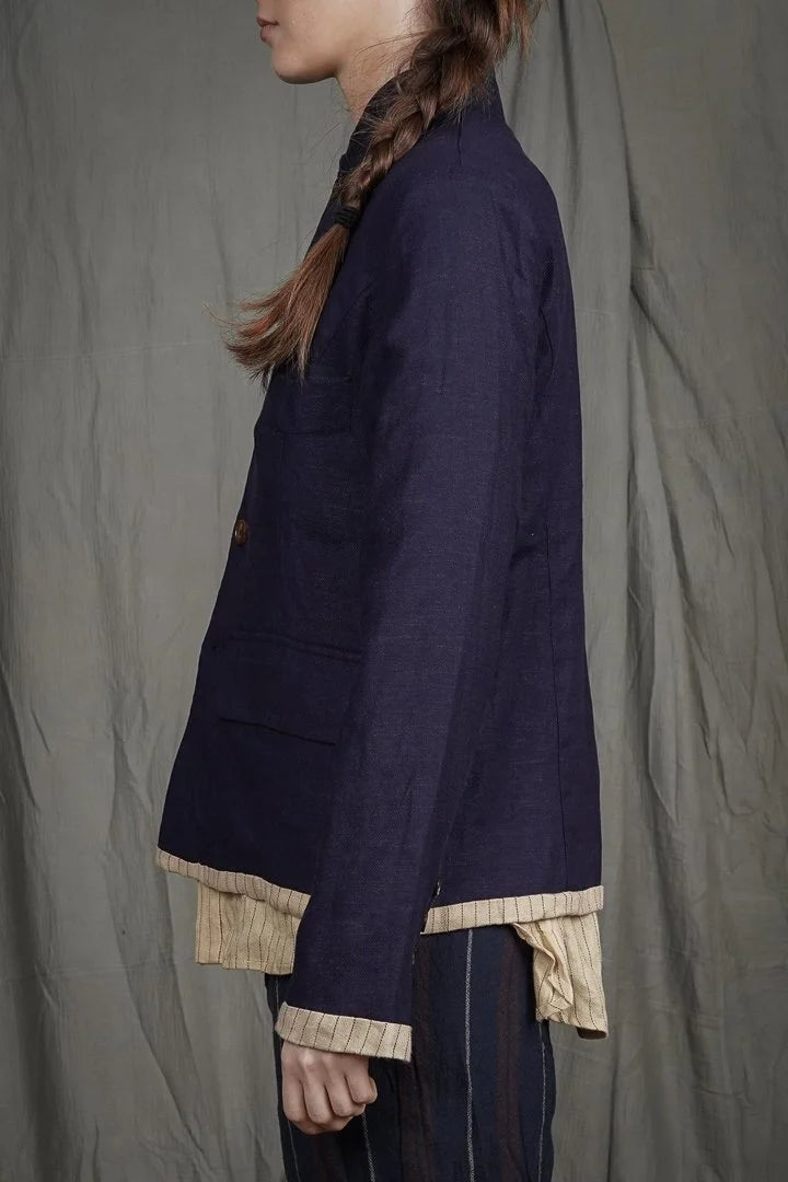 Aleksandr Manamis - Cordelia Blue Slubby Jacket