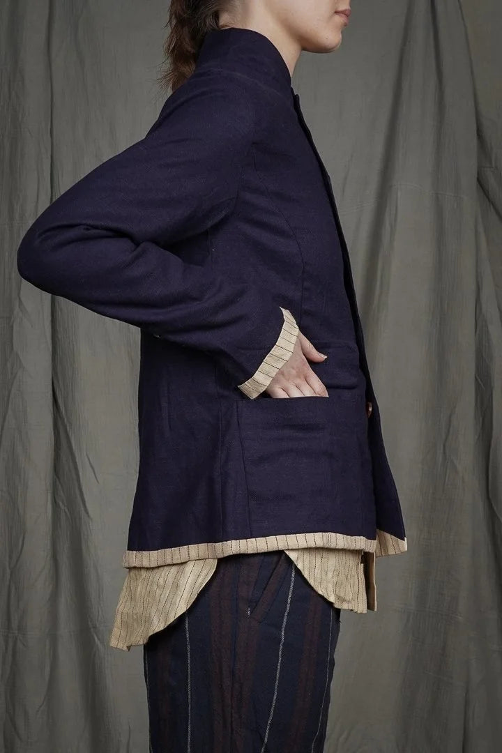 Aleksandr Manamis - Cordelia Blue Slubby Jacket