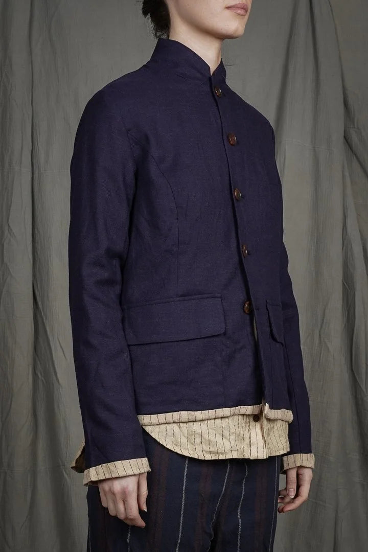 Aleksandr Manamis - Cordelia Blue Slubby Jacket