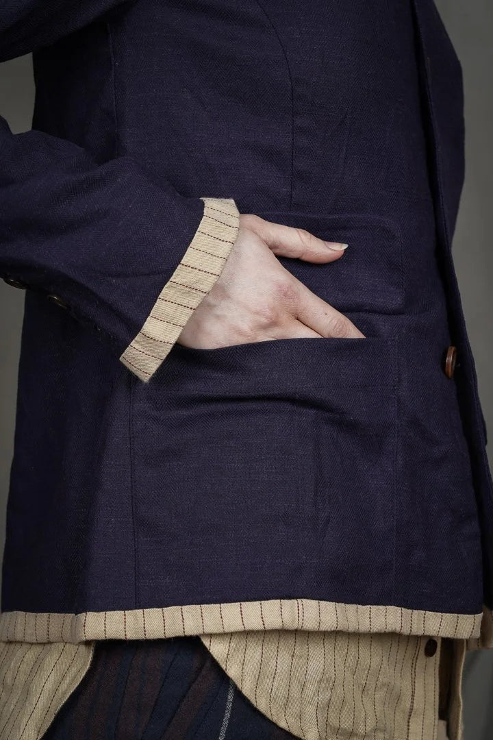 Aleksandr Manamis - Cordelia Blue Slubby Jacket