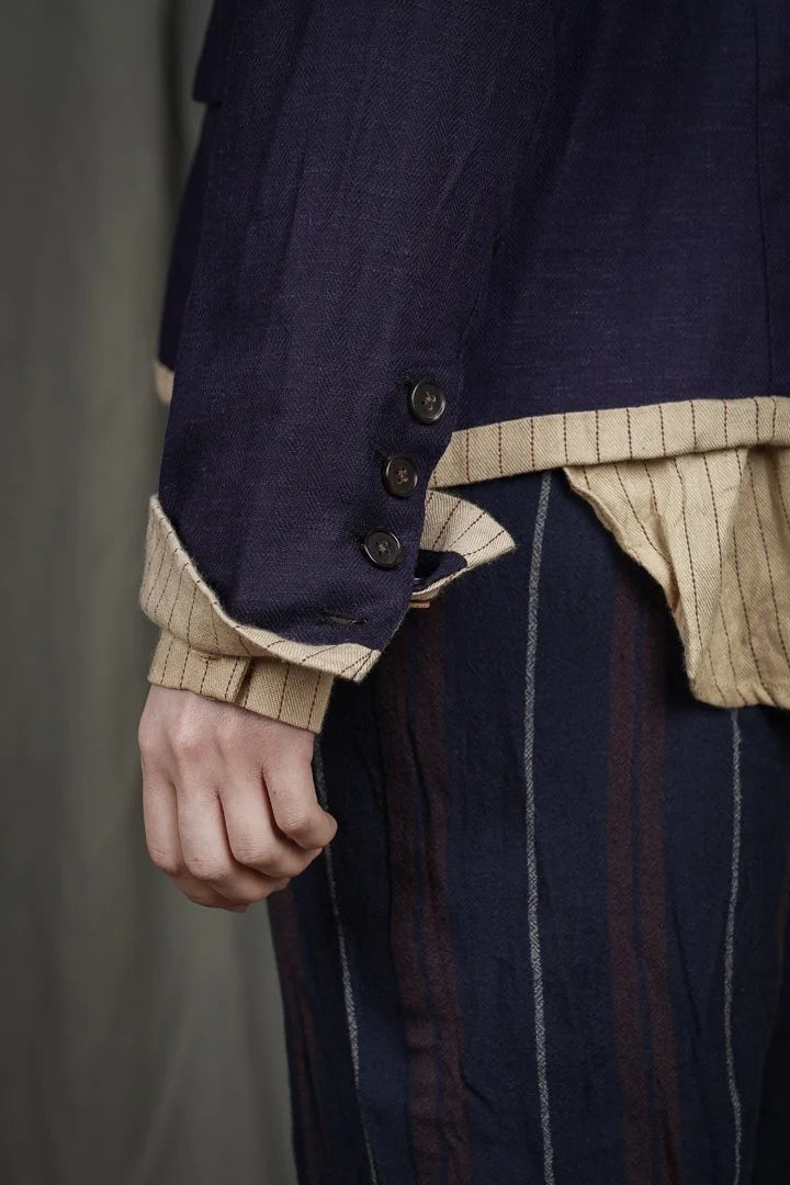 Aleksandr Manamis - Cordelia Blue Slubby Jacket