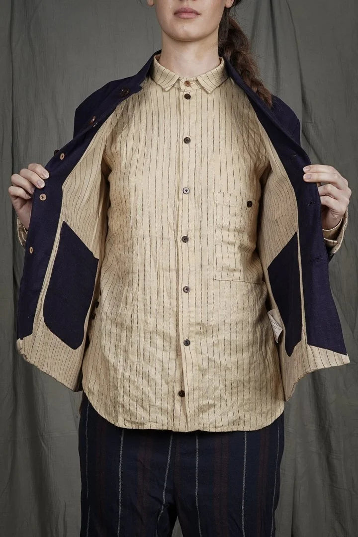 Aleksandr Manamis - Cordelia Blue Slubby Jacket