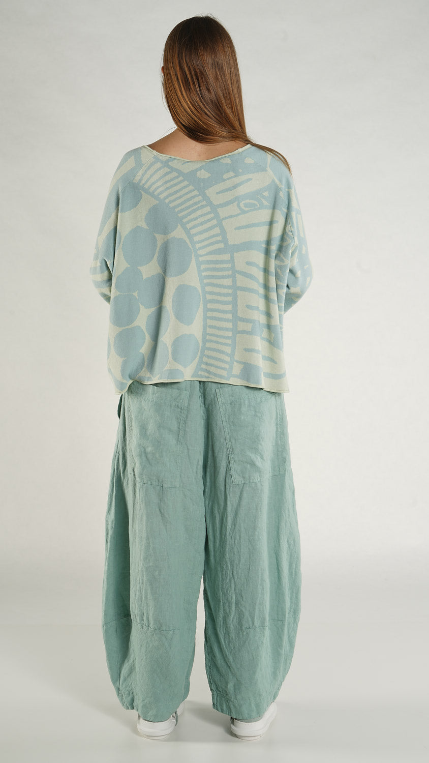 Rundholz Black Label - Patterned Pullover in Mint Jacquard