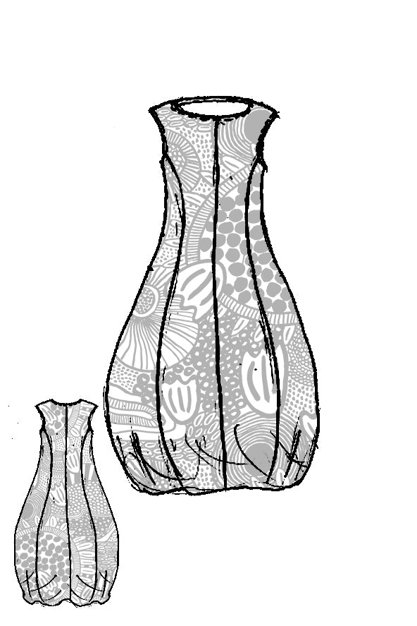 Rundholz Black Label - Textured Print Tank Bubble Dress in Black Poplin Print