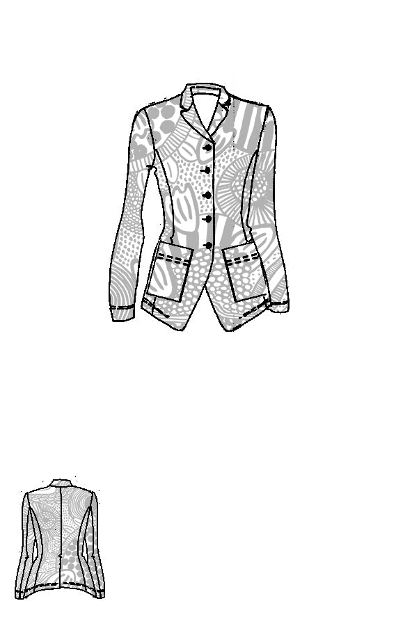 Rundholz Black Label - Jacket in Mint Poplin Print