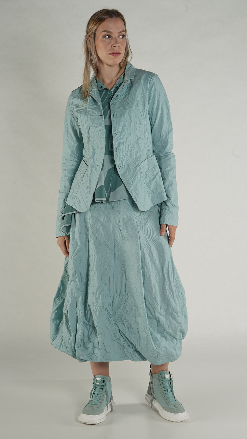 Rundholz Black Label - Jacket in Mint Poplin Print