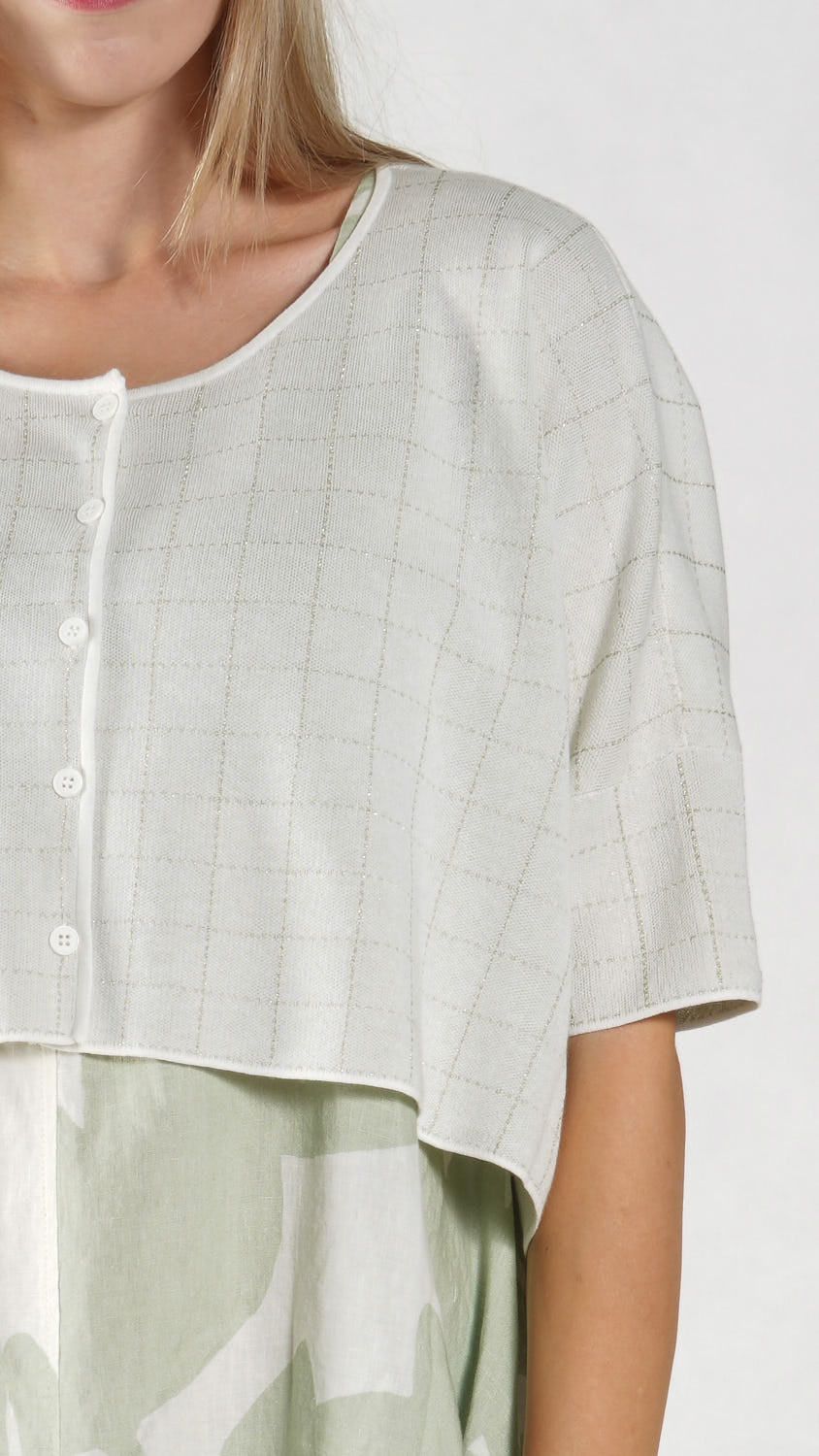 Rundholz Black Label - Cropped Silver Check Cardigan