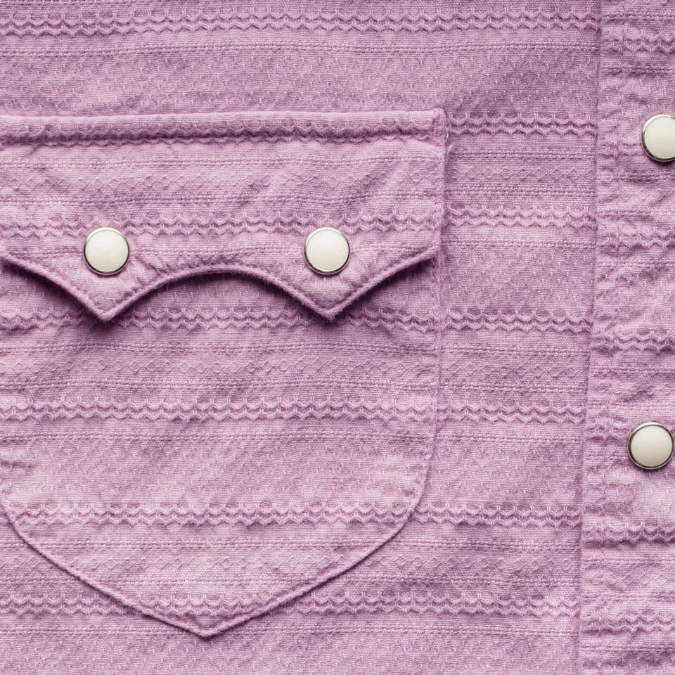 Black Bear Brand - Lavender Embroidery Western P-Snap Shirt