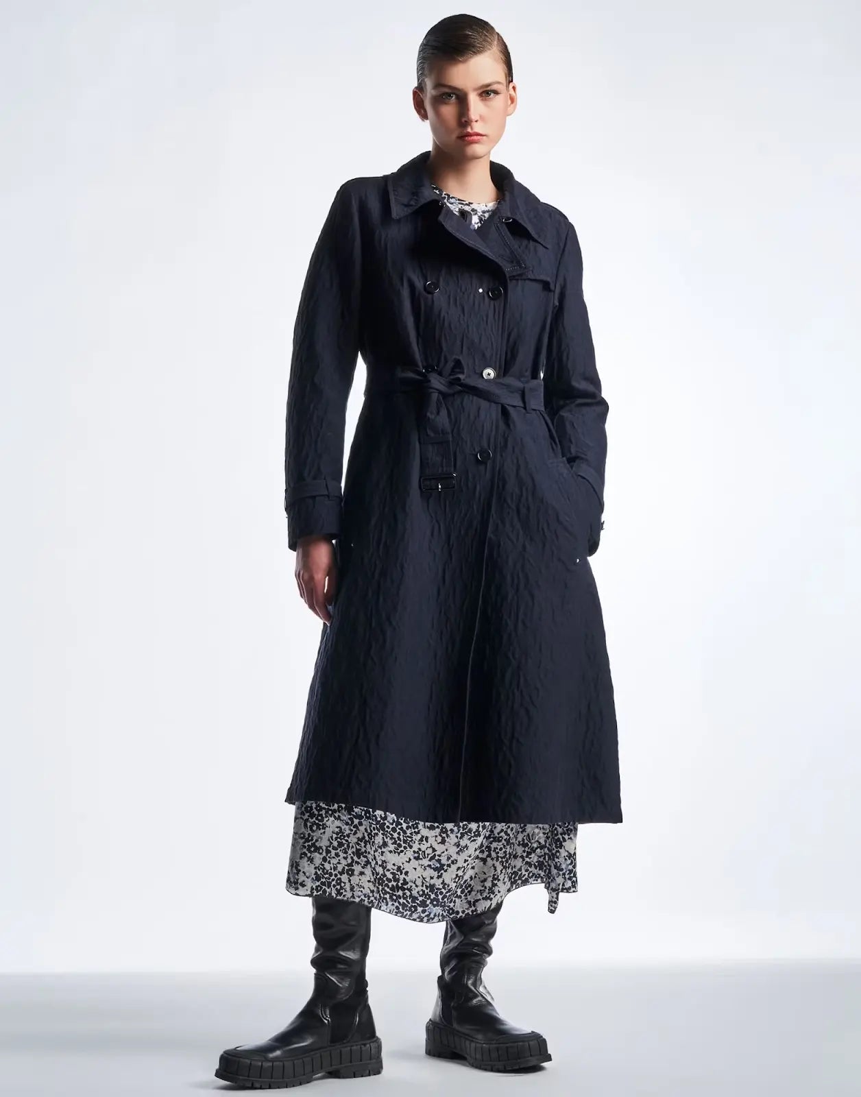 High Clothing - Opinion Trench Coat in Midnight