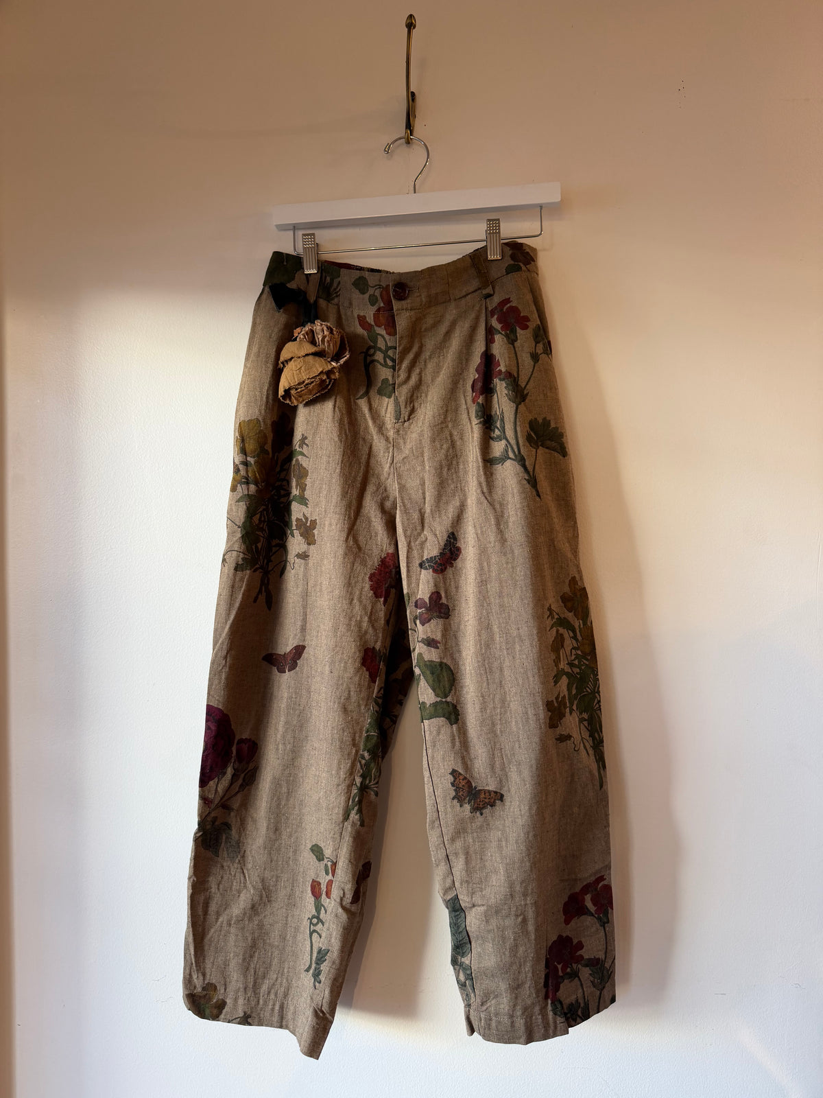 Aleksandr Manamïs - Pants in Automne Rouge- Natural or Black Rose