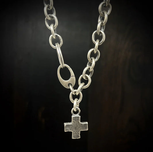 Shannon Koszyk - Sterling Silver Square Cross Necklace