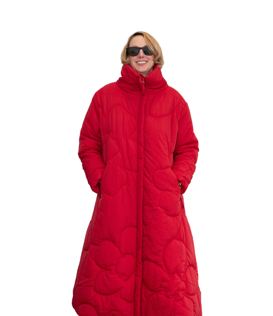 Rundholz Black Label - Quilted Long Puffer in Rose