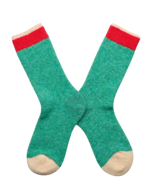 Bonne Maison - Chaussette Mousse Unis in Vert