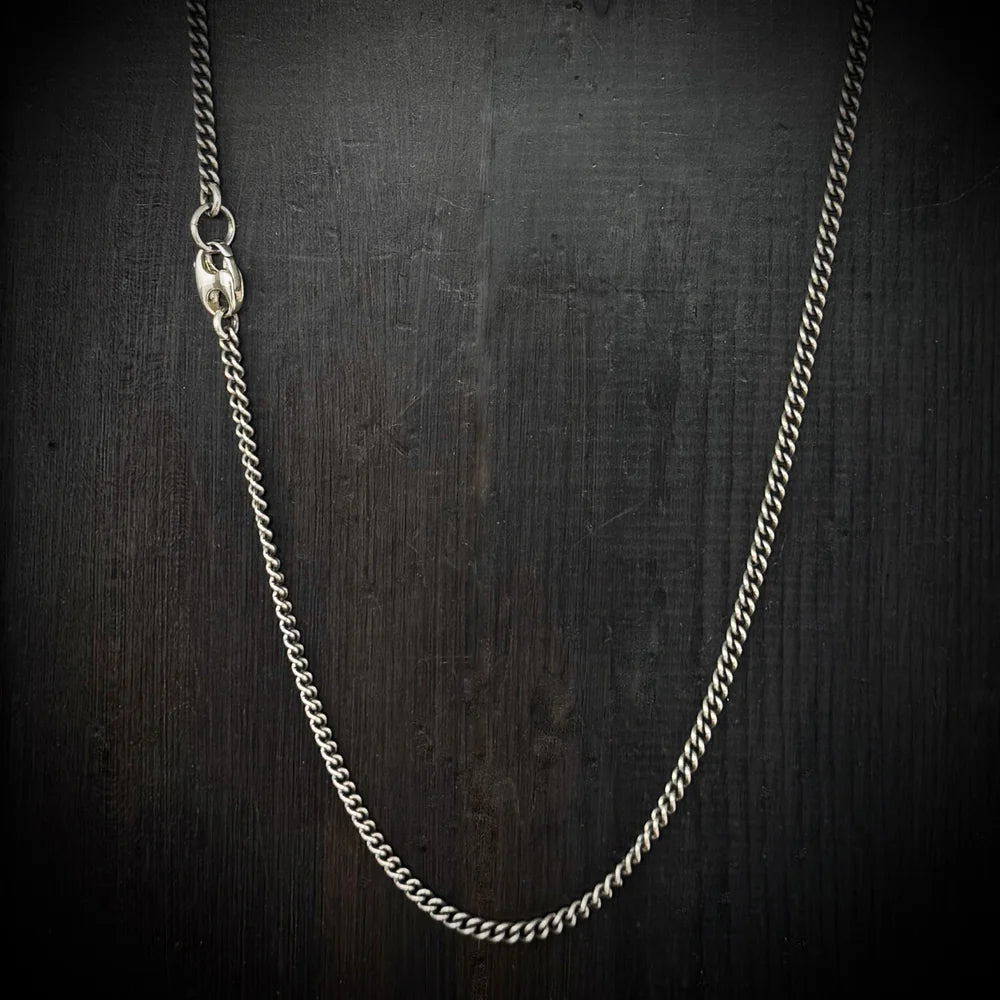 Shannon Koszyk - Oxidized Sterling Silver Curb Chain Necklace