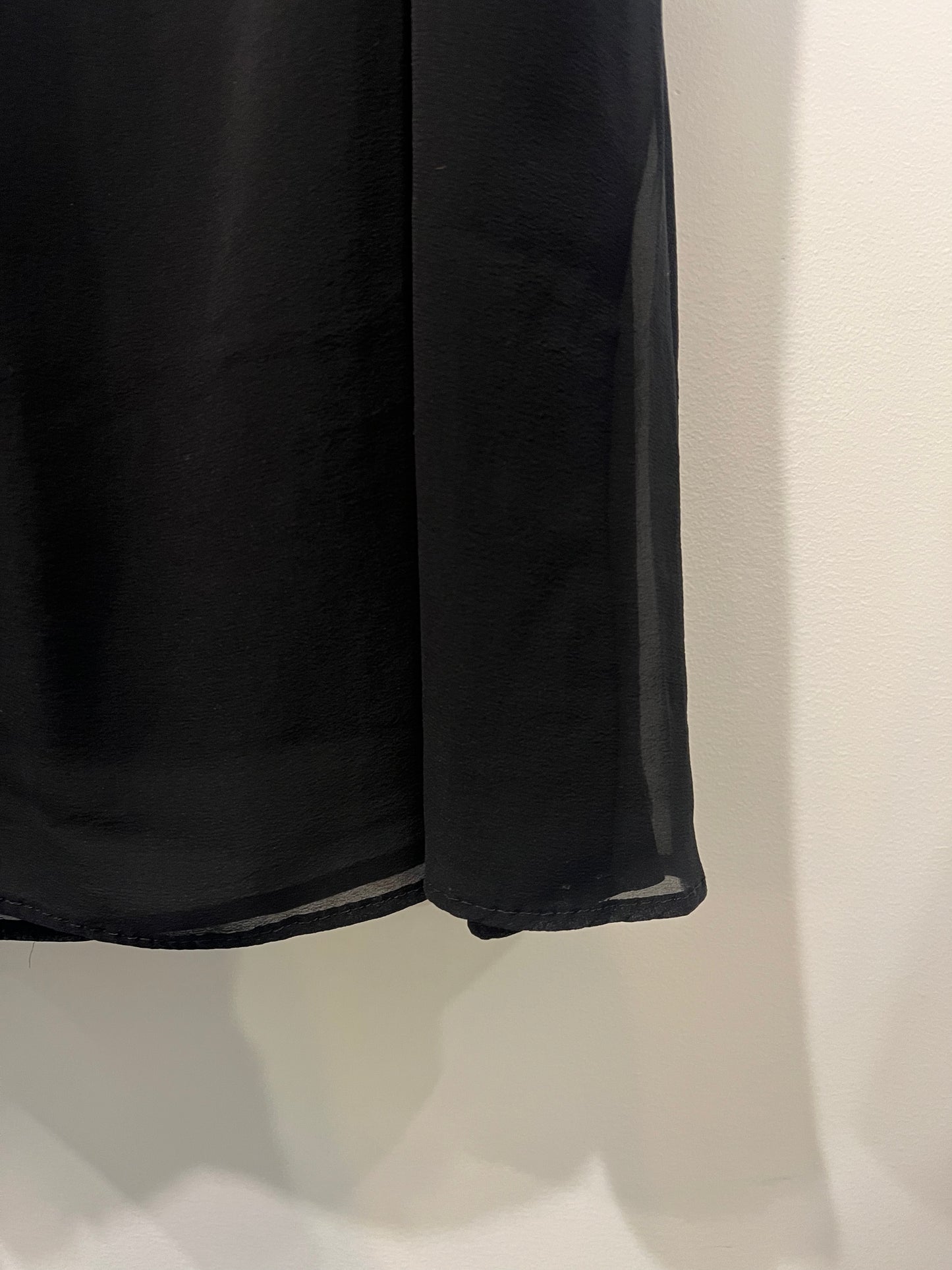 Kristensen Du Nord - Silk Georgette Pin-Tuck Skirt in Black(L)