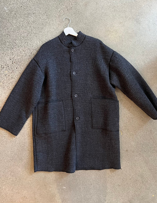 Labo Art - Structured Wool Jacket in Graphite