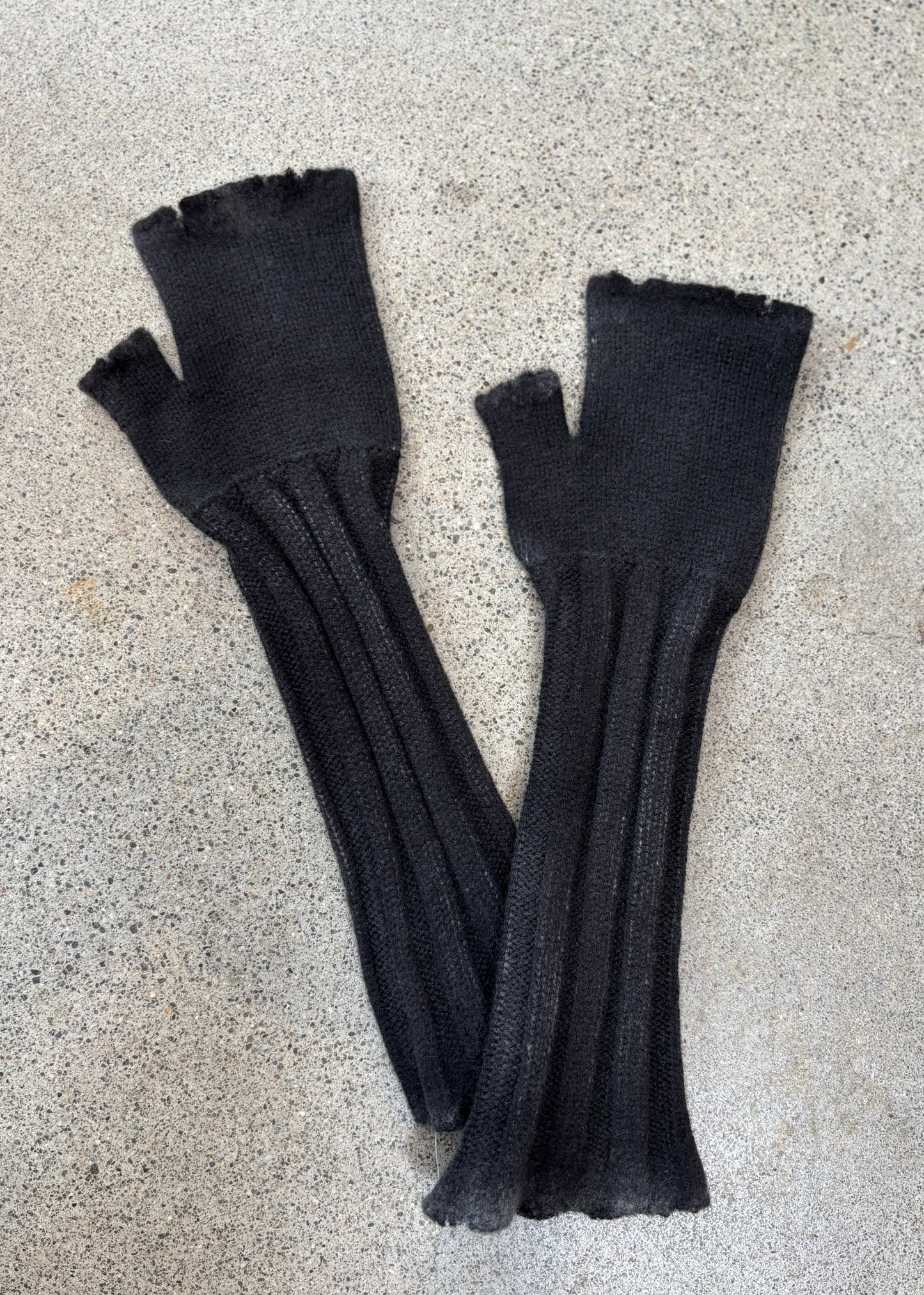 Avant Toi - Hand Painted Long Ribbed Gloves