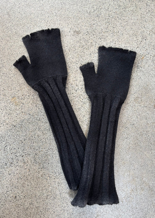 Avant Toi - Hand Painted Long Ribbed Gloves