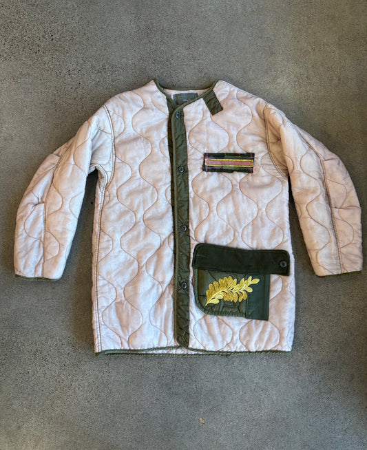 Origami Crane - Pale Puffer w/ Bling