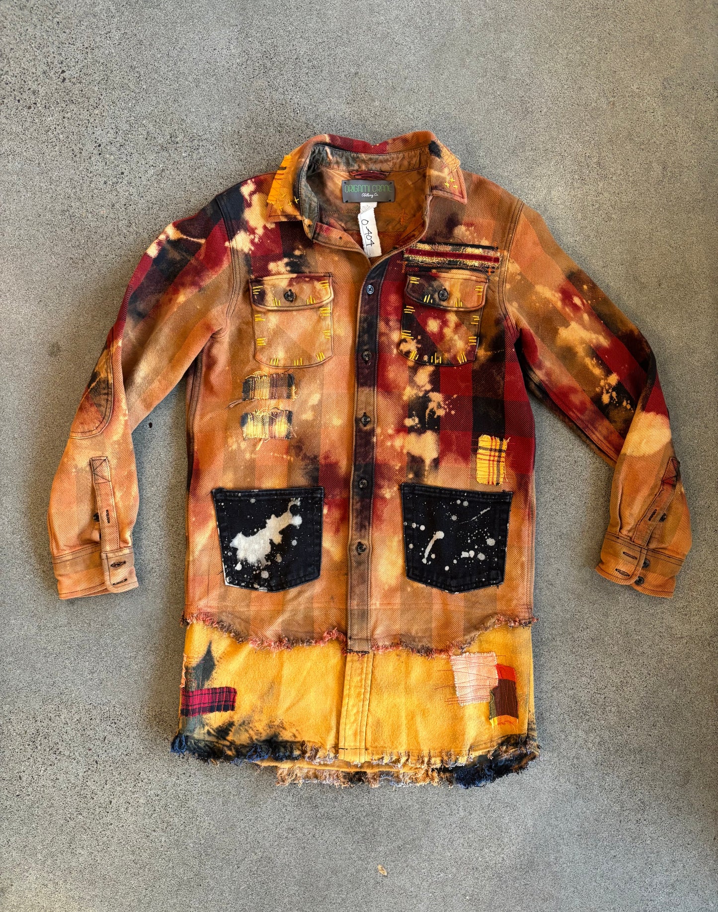 Origami Crane - Pumpkin Tone Flannel