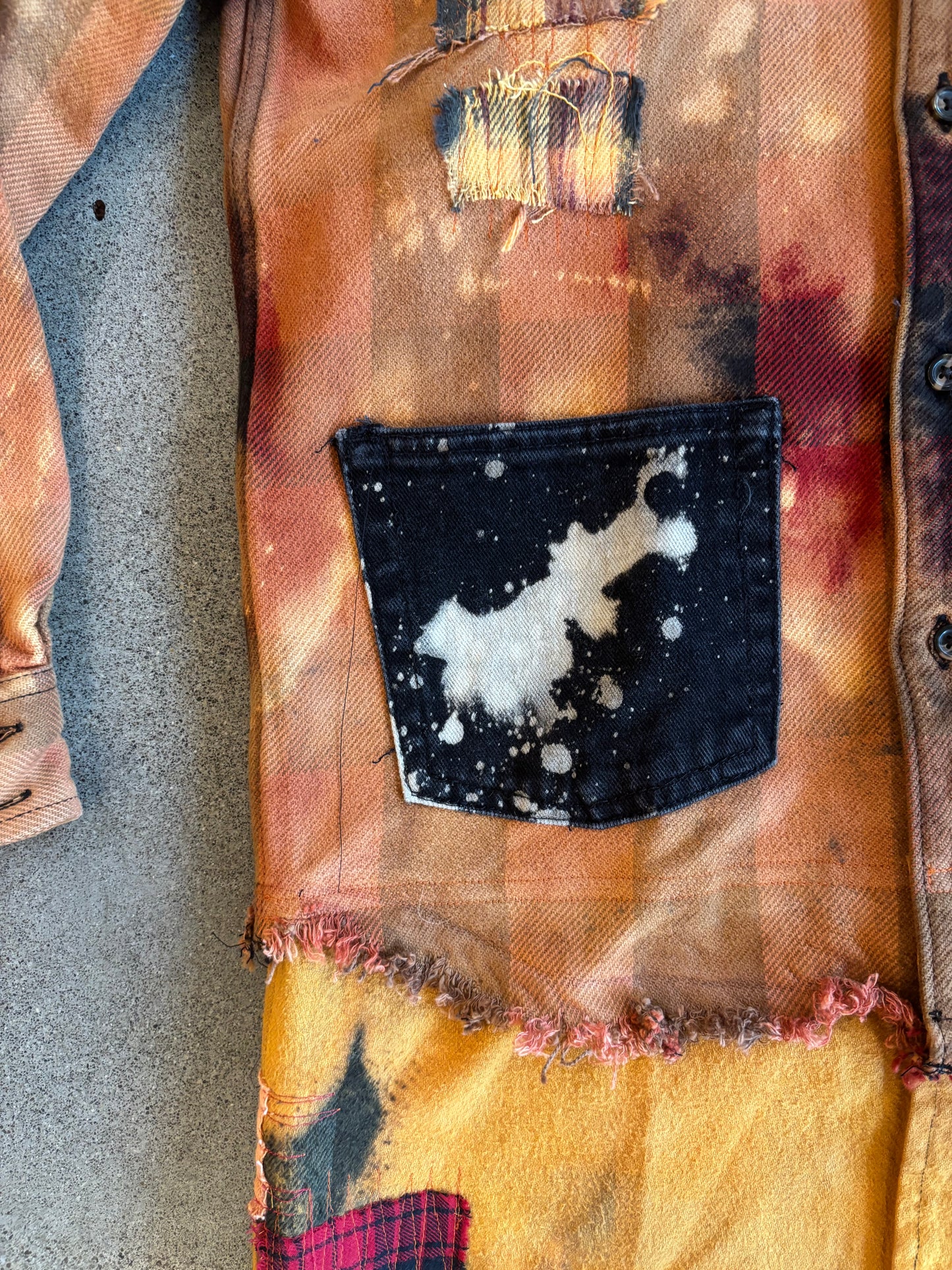 Origami Crane - Pumpkin Tone Flannel