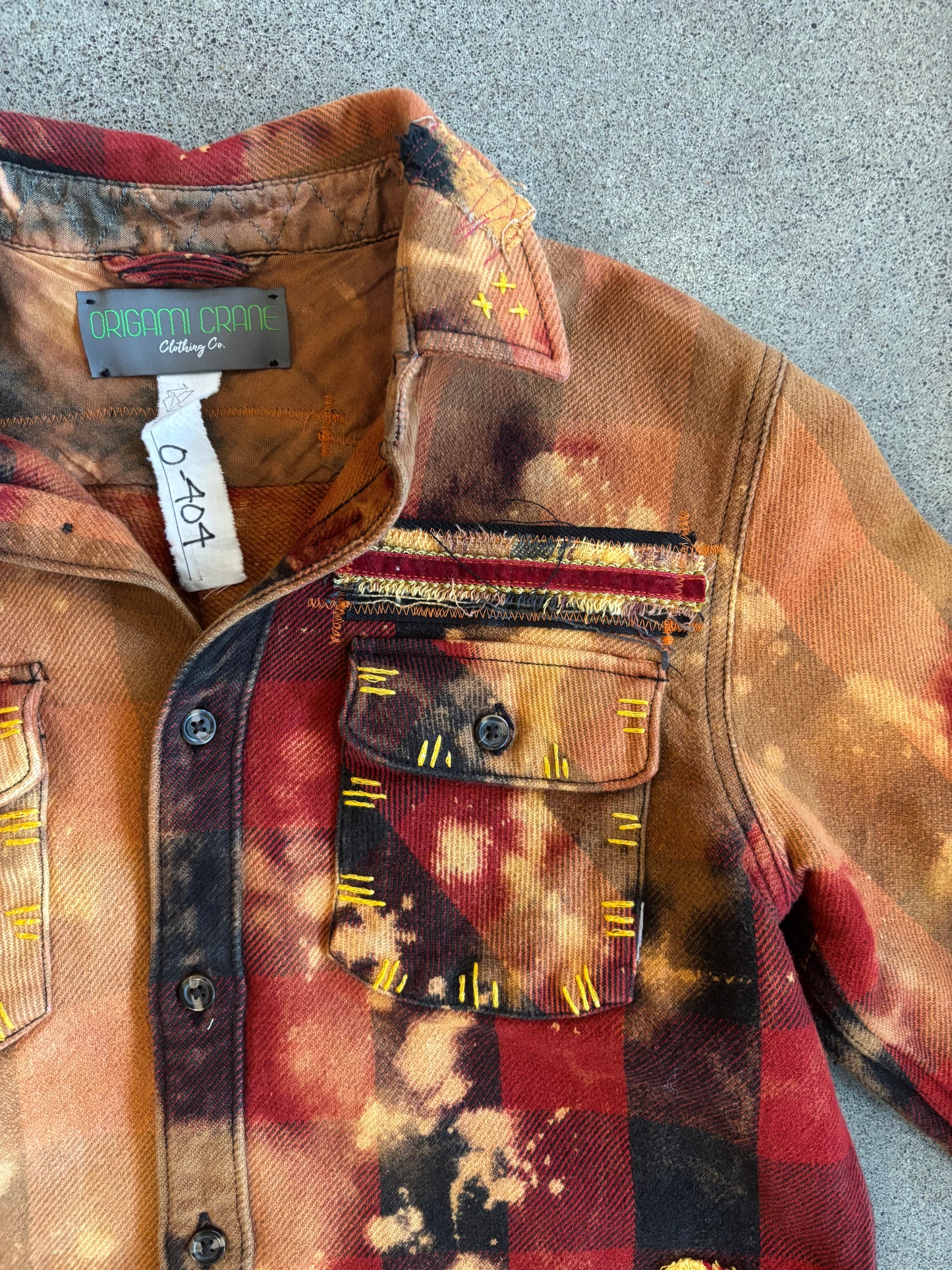 Origami Crane - Pumpkin Tone Flannel