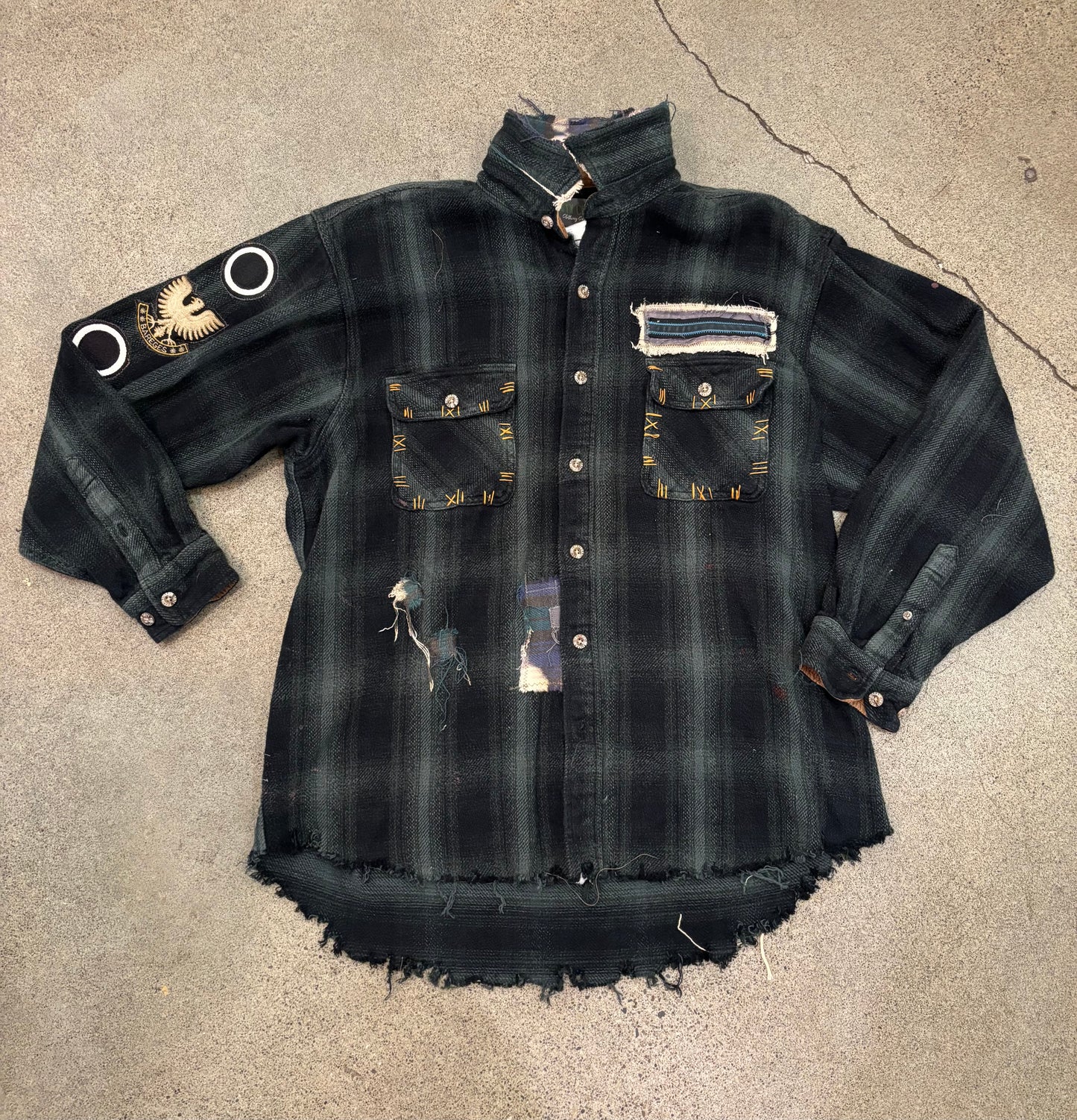 Origami Crane - Long Dark Wolf Flannel