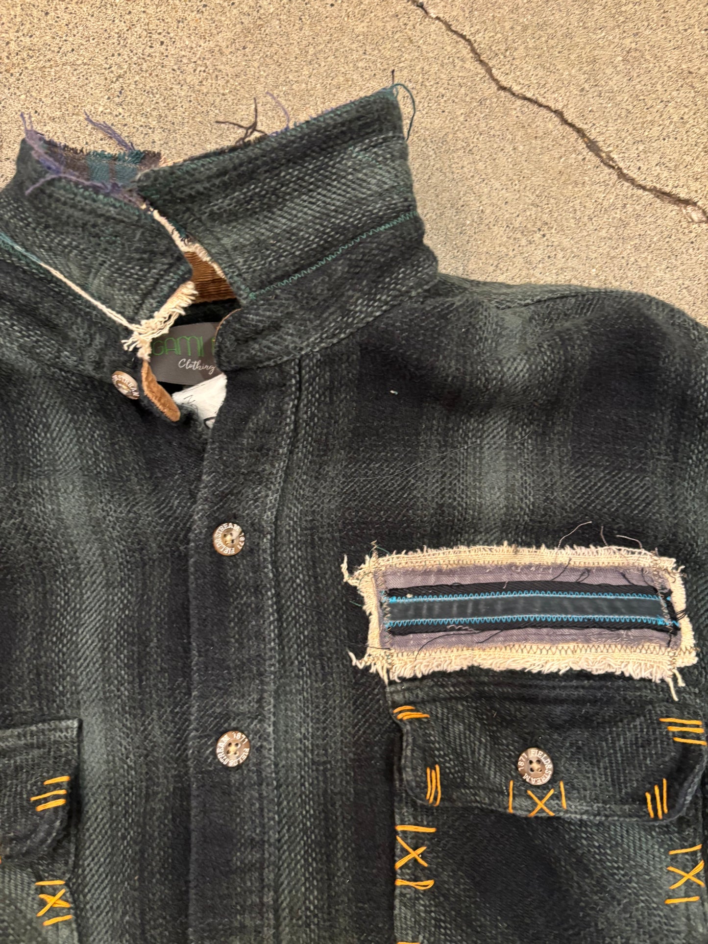 Origami Crane - Long Dark Wolf Flannel