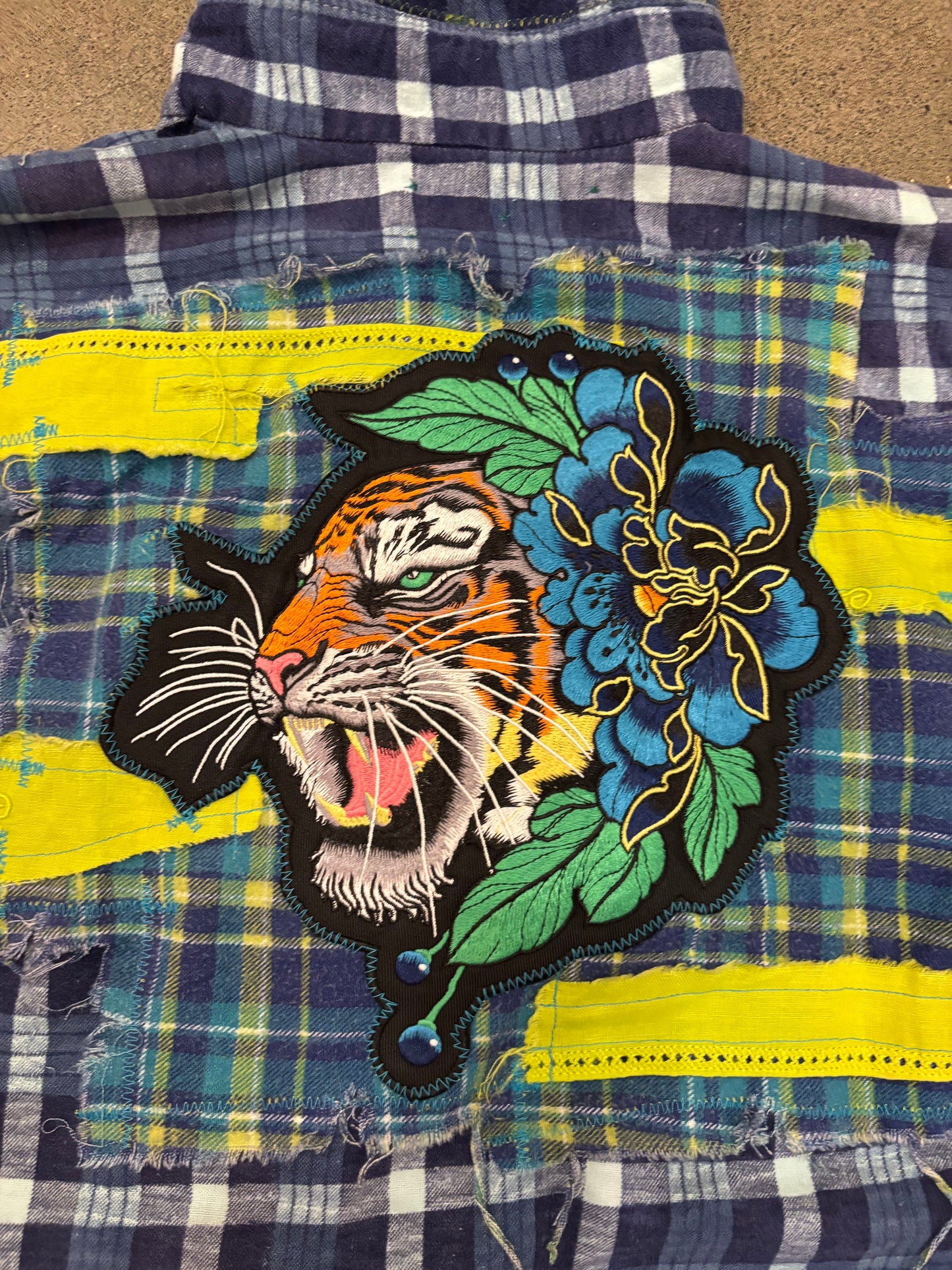 Origami Crane - Long Flannel w/ Tiger