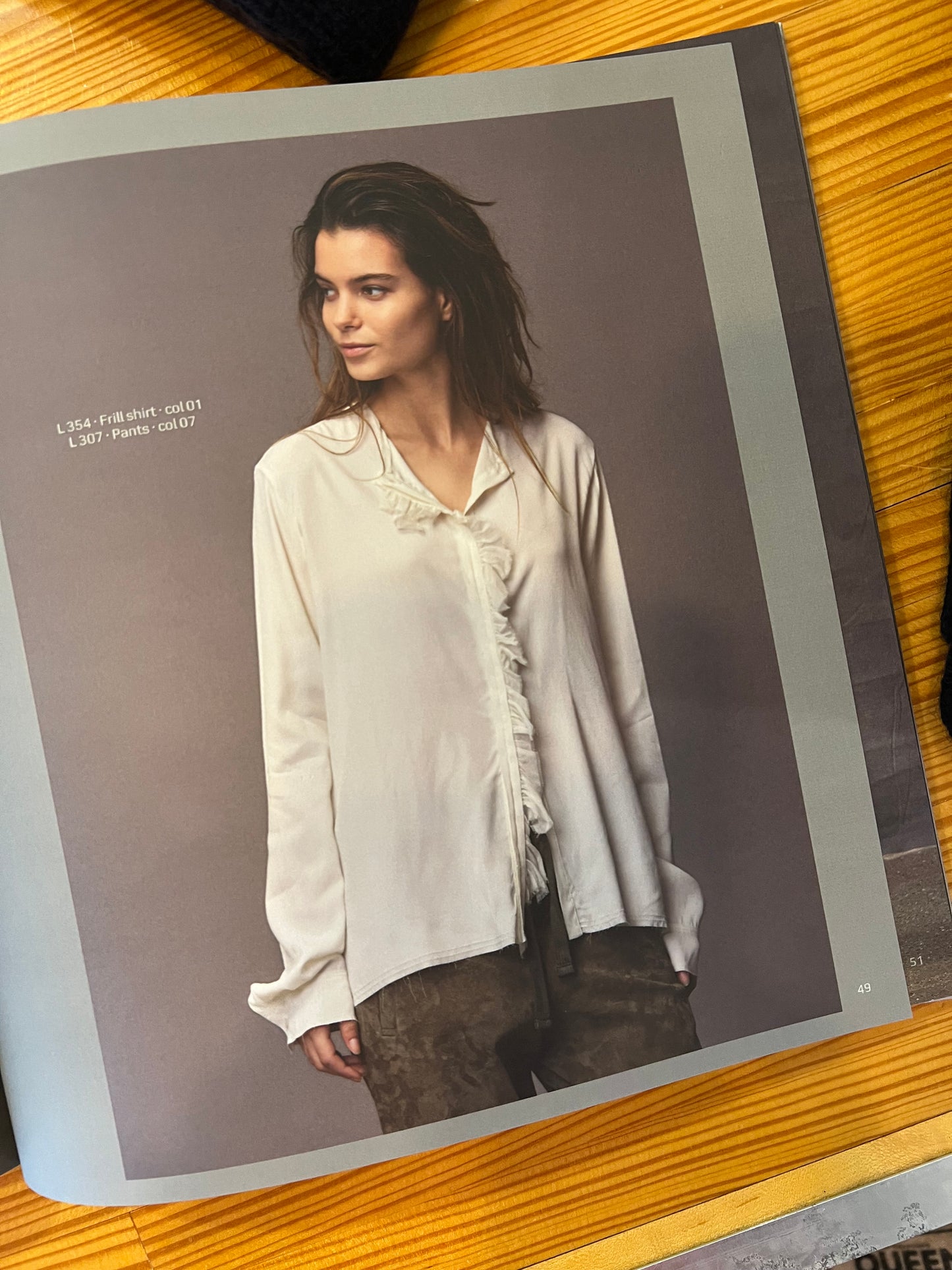 Kristensen Du Nord - Silk Satin Frill Shirt in Black or White