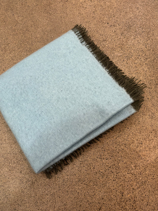 KAS - Sample Color Cashmere Scarves 18"x68" in Aqua