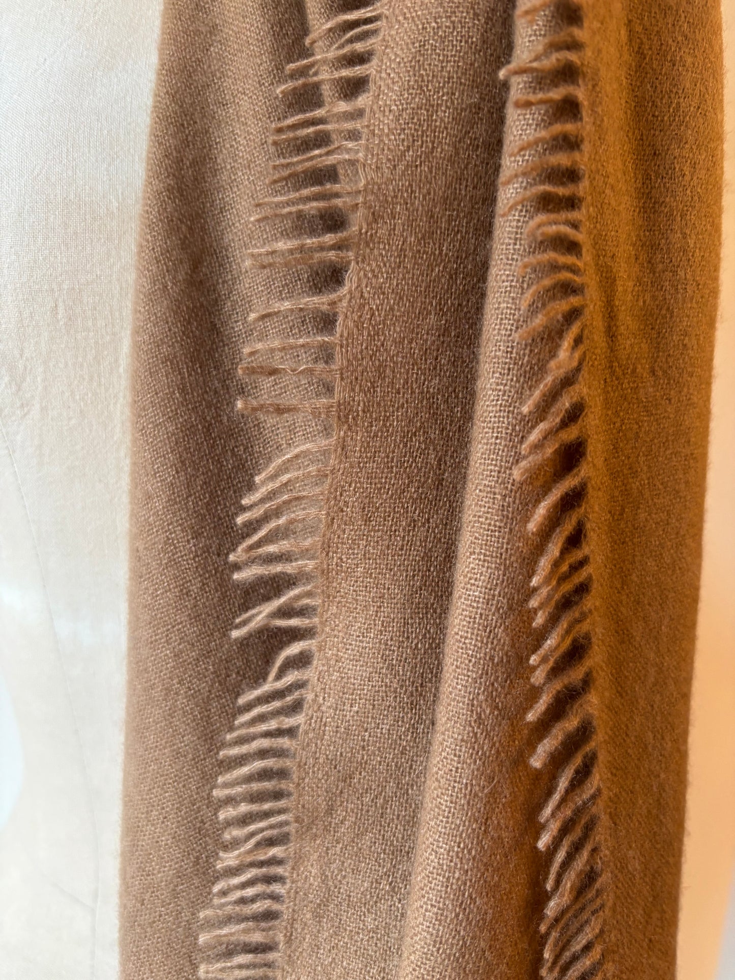 KAS - Lightweight Woven Cashmere Scarf in Desert Brown or Shell Pink