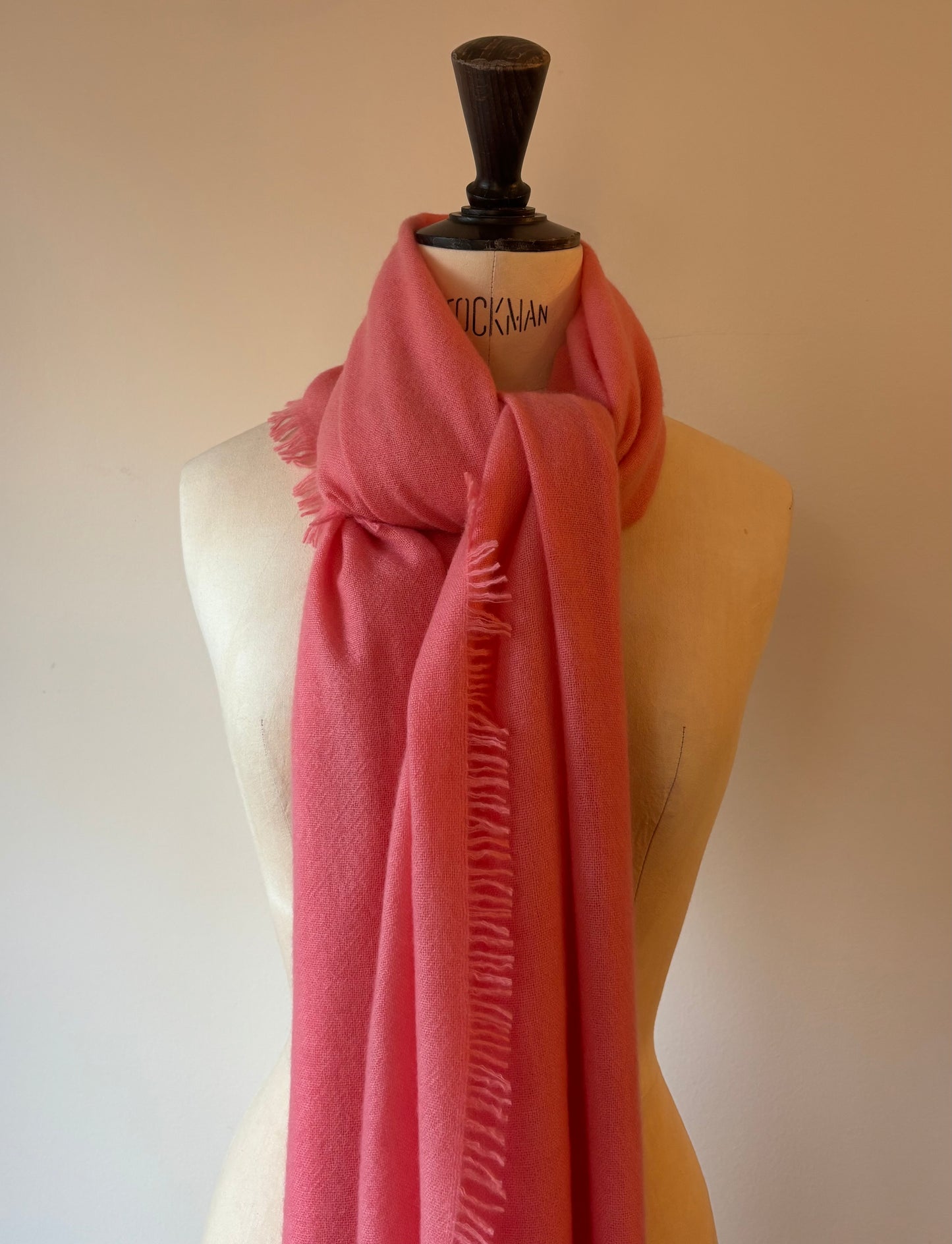 KAS - Lightweight Woven Cashmere Scarf in Desert Brown or Shell Pink
