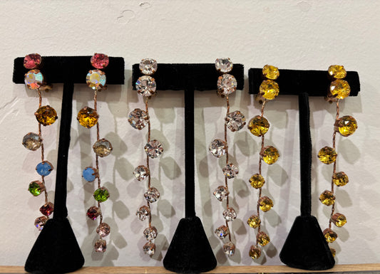 Alba Bijoux - Long Clip Earrings