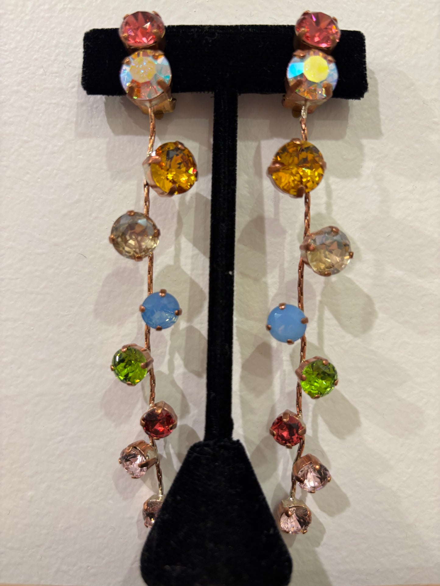 Alba Bijoux - Long Clip Earrings