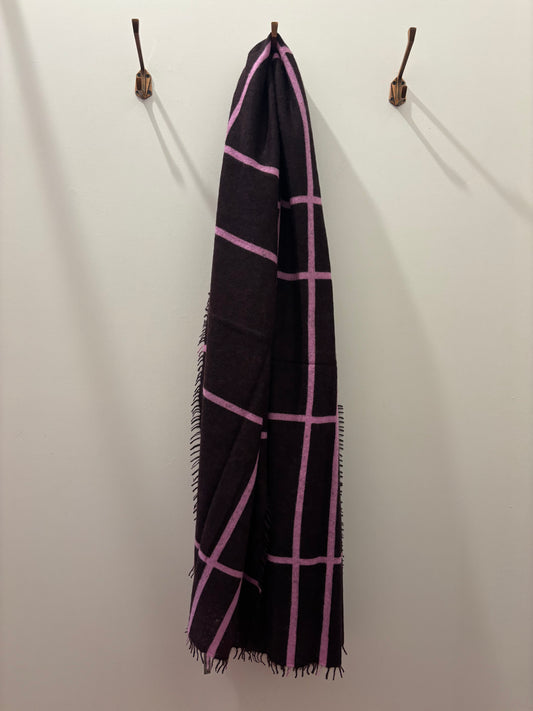 KAS - Striped Purple Cashmere Shawl