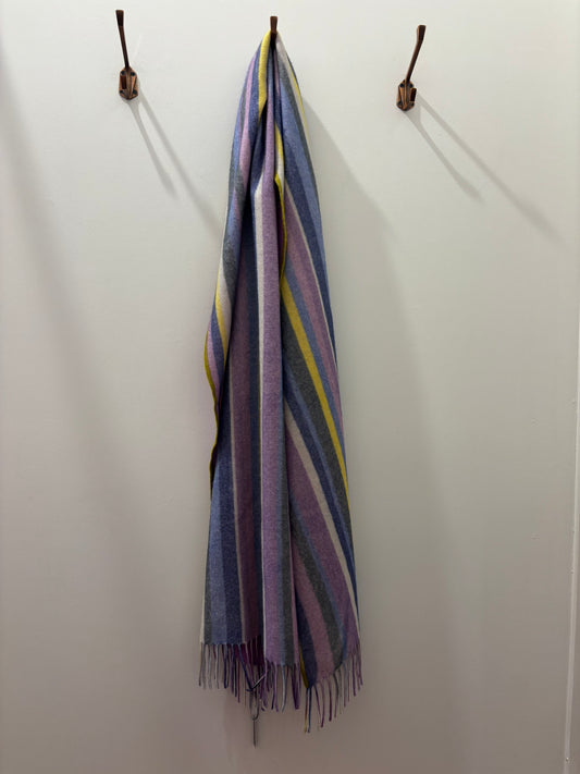 KAS - Candy Striped Cashmere Scarf with Fringe
