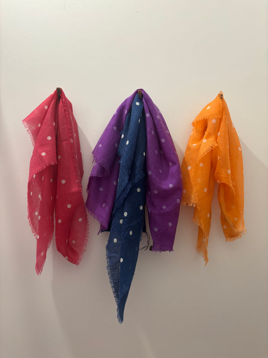 KAS - Polka Dot Crepe Bandana in Many Colors