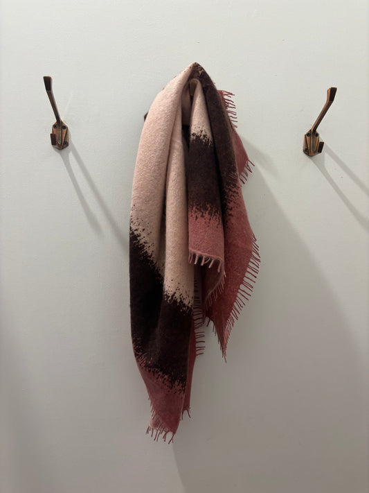 KAS - Mocha Blush Stripe Scarf