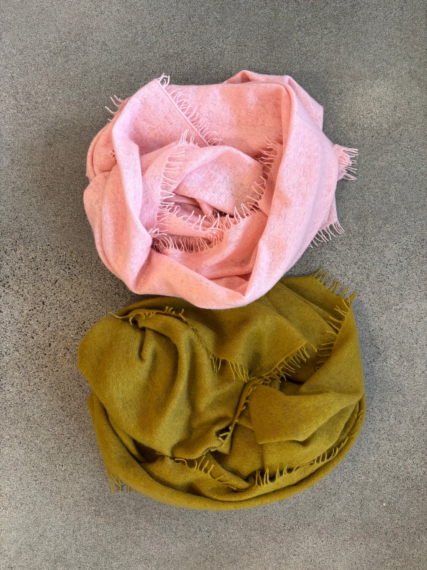 KAS - 28"x74" Solid Cashmere in Peachy or Bronze Mist