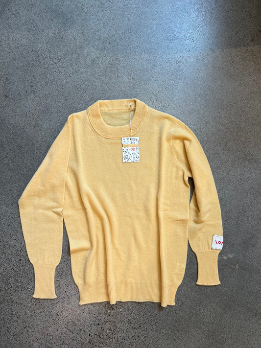 Longo - Lightweight Cashmere Pullover in Ivory, Electric Blue or Butter Yellow
