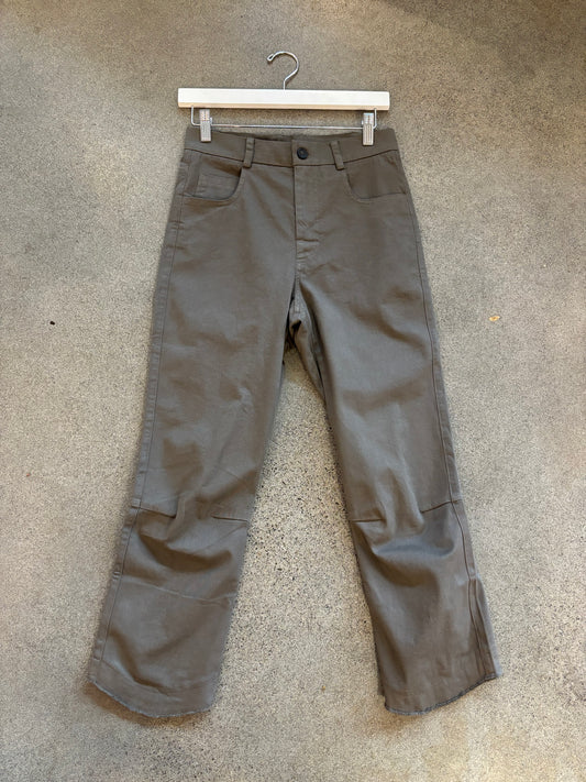 Kristensen Du Nord - Casual Cotton Cropped Pants in Safari