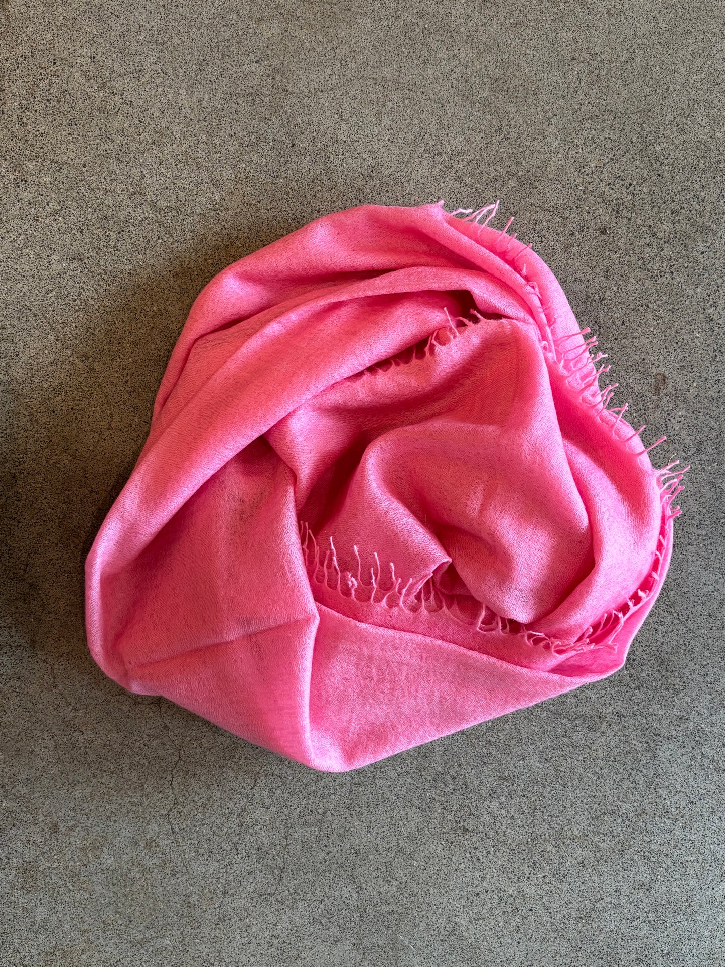 KAS - Aurora Pink Lightweight Gauze Scarf with Fringe