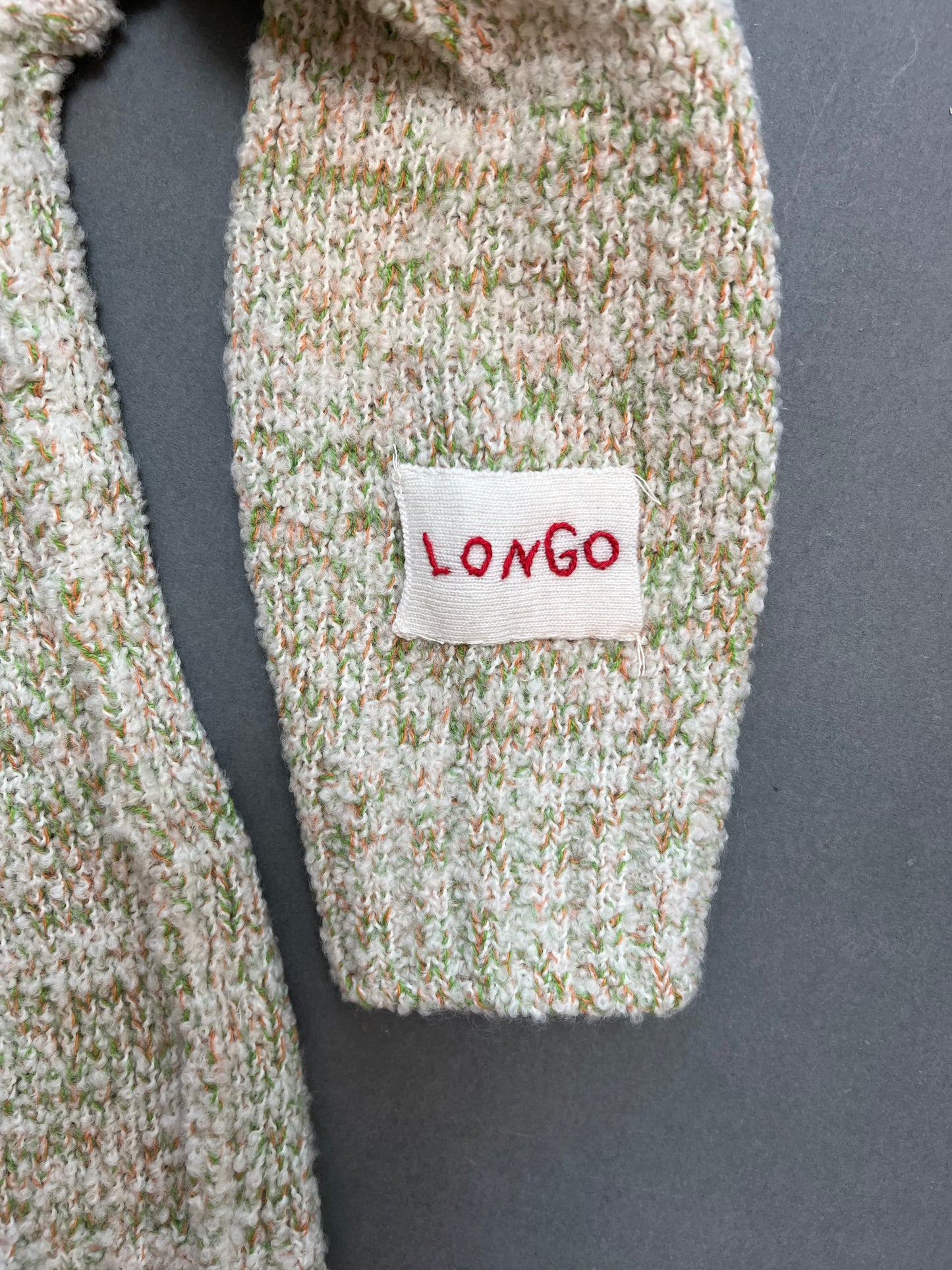 Longo - Woven Hoodie in Green & Orange