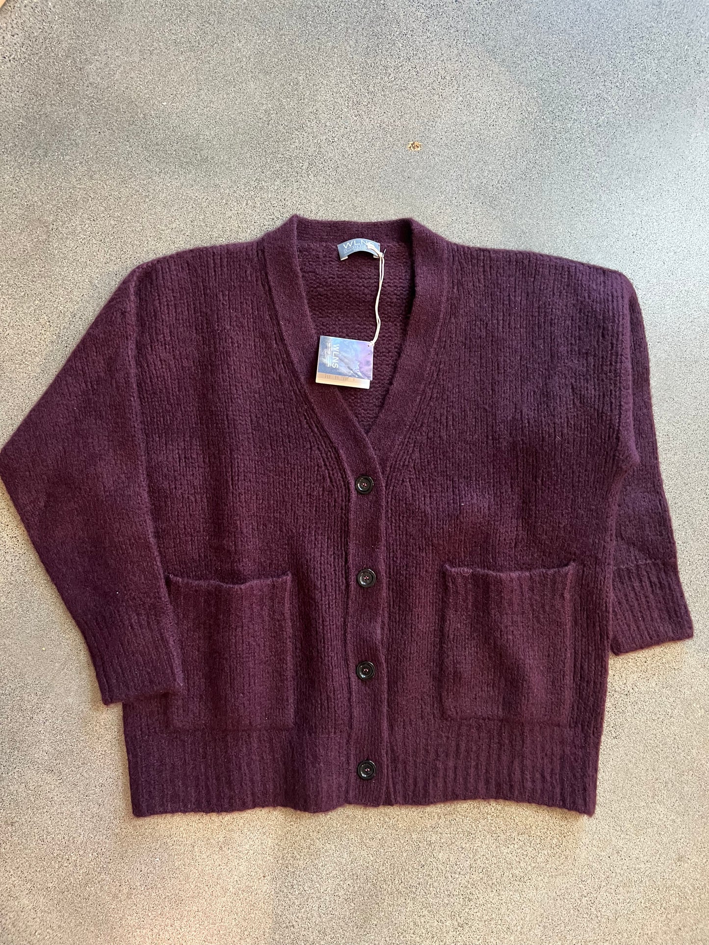 Longo - V-neck Plum Cardigan