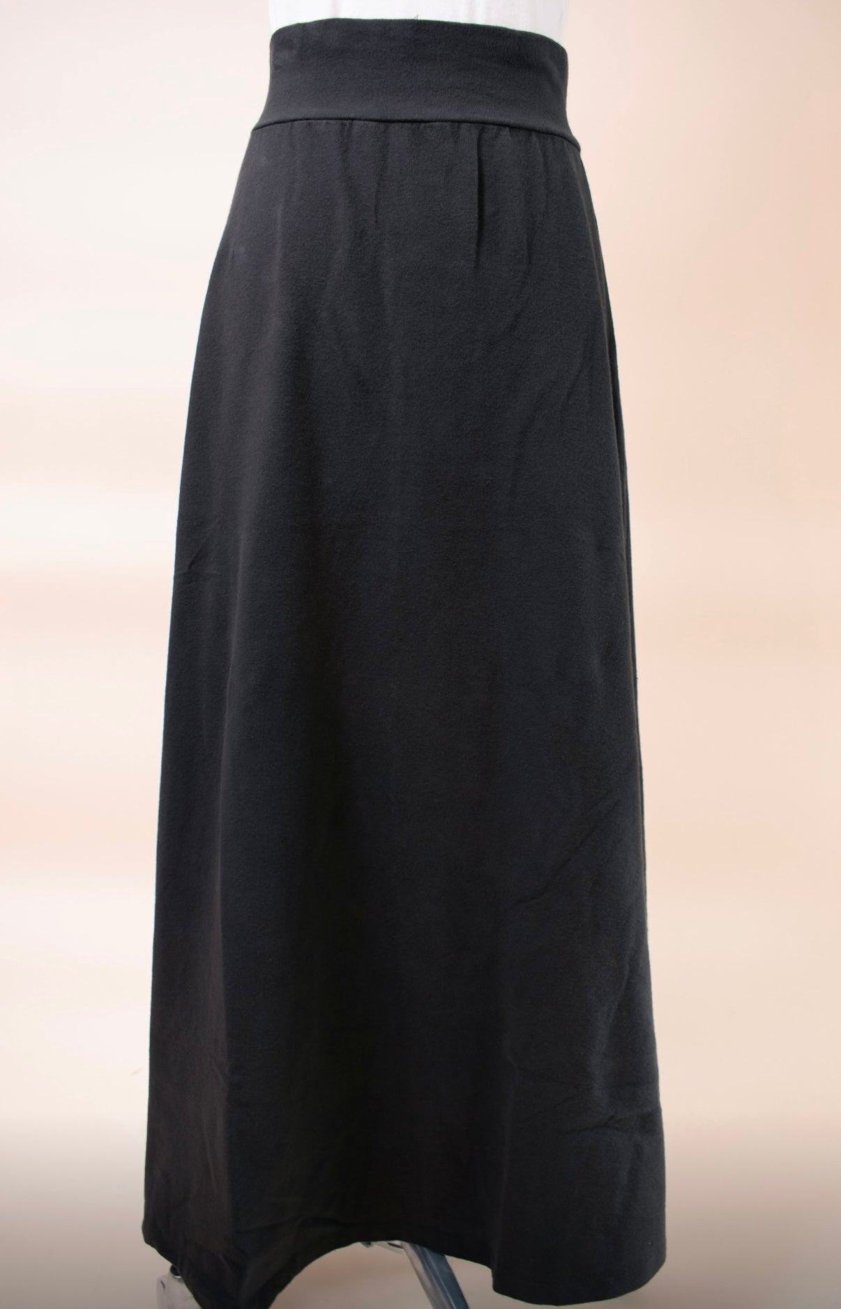 Labo Art- Black Jersey Skirt in Soft Black or Bark