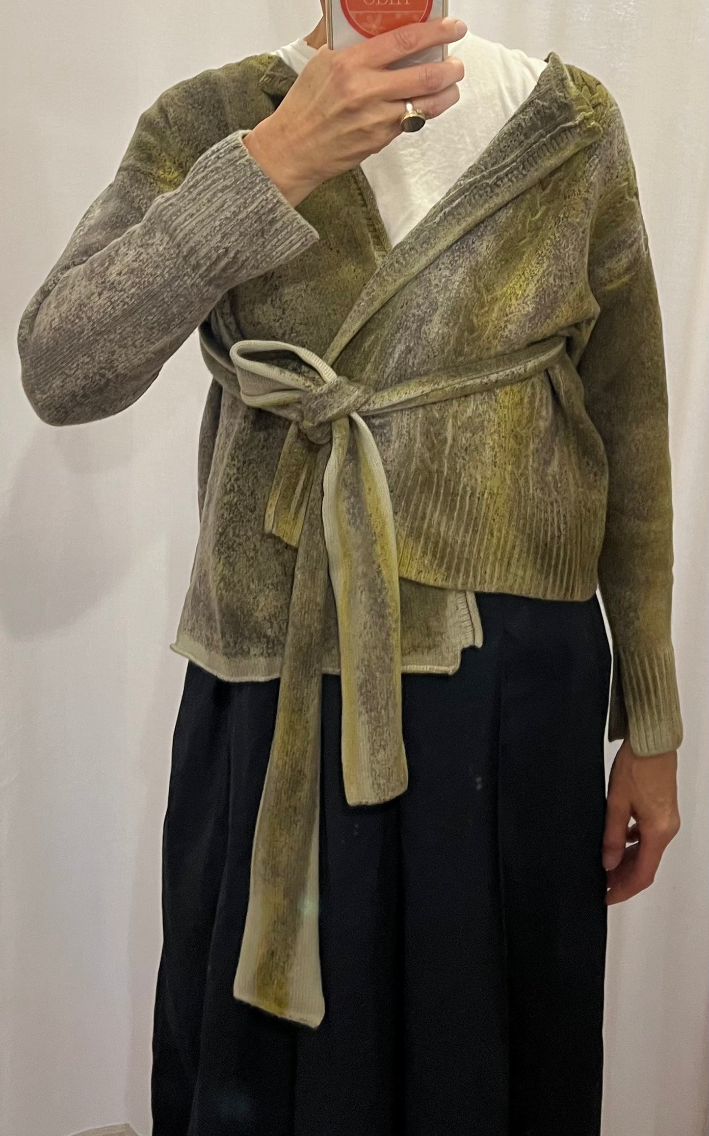 Pintorie - Shawl Style Cardigan in Green or Purple