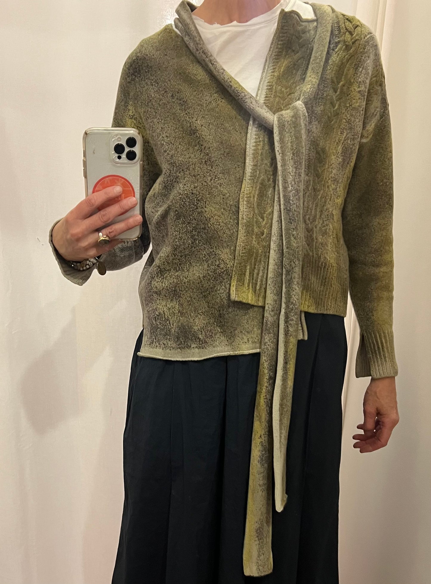 Pintorie - Shawl Style Cardigan in Green or Purple