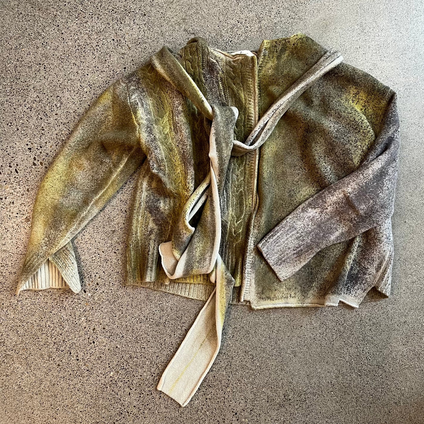 Pintorie - Shawl Style Cardigan in Green or Purple