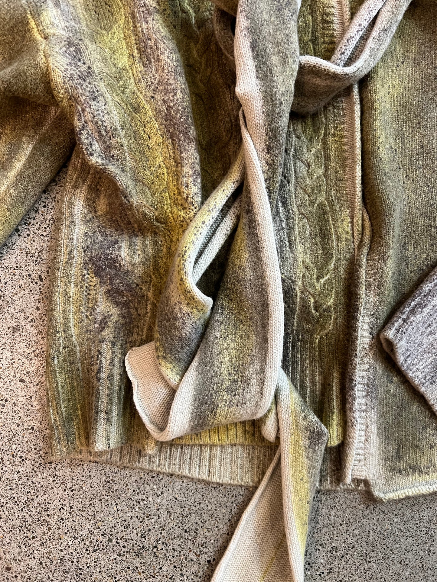 Pintorie - Shawl Style Cardigan in Green or Purple